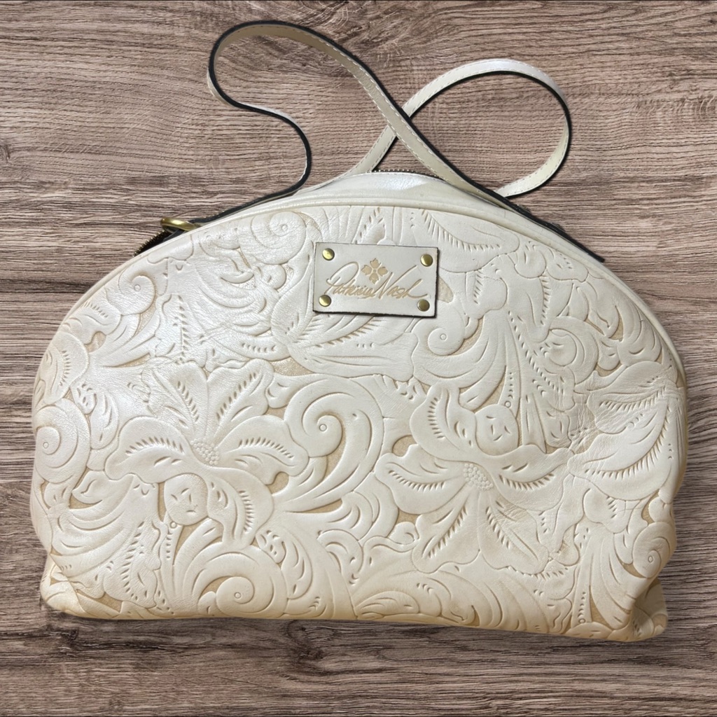 Patricia Nash Cream Embossed Floral Bag Nwt